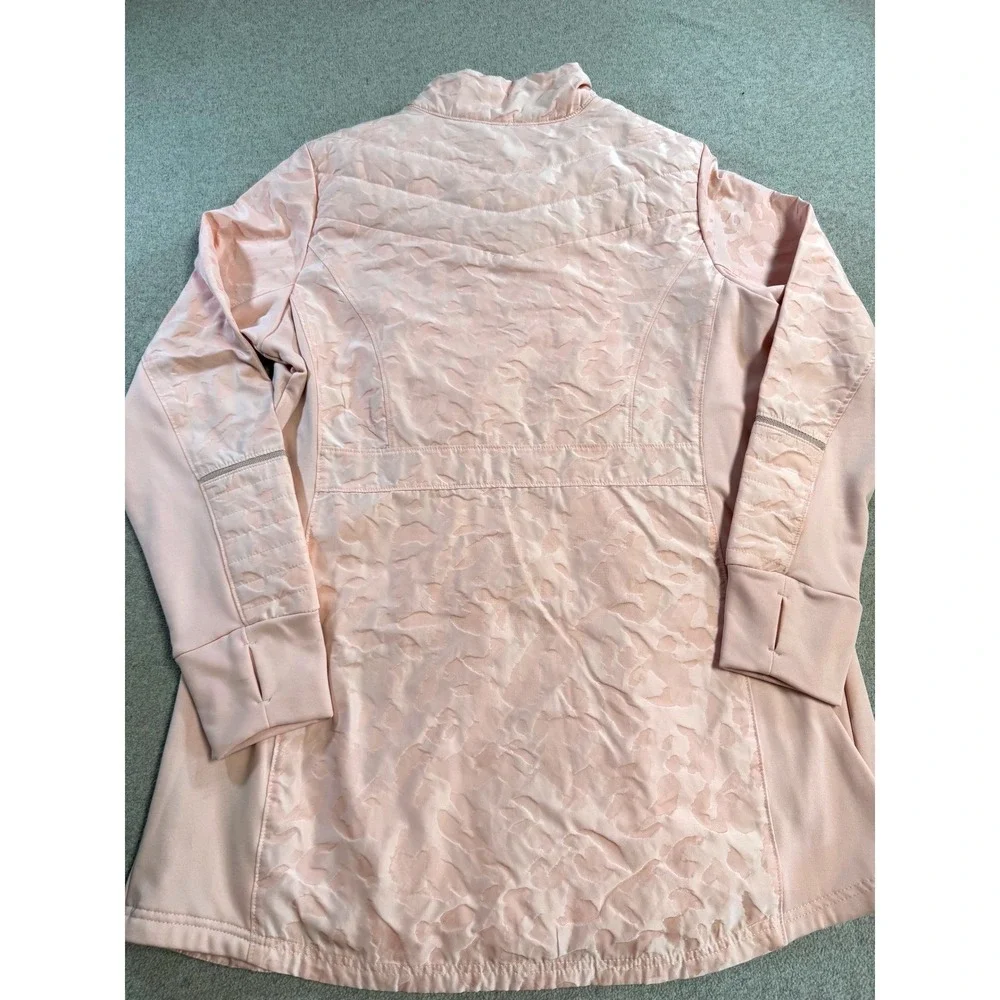 Avia Womens 3X Jacket Pink Quilted Lightweight‎ Athletic Zip Up Plus Activewear